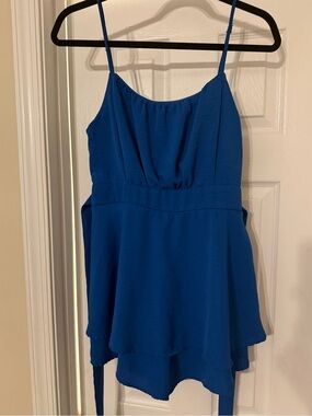 Altar'd State Cobalt Blue Layered Spaghetti Strap dress/romper